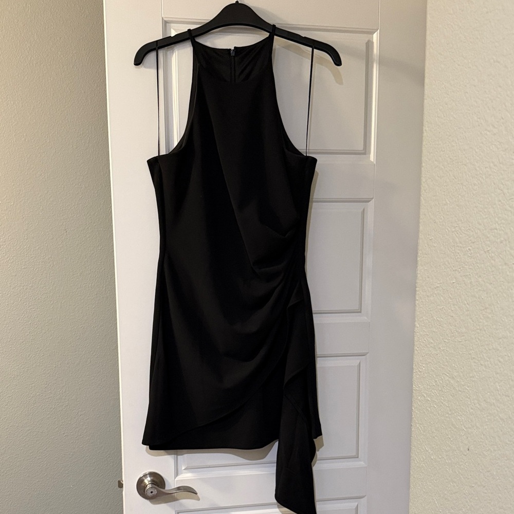 Belle Badgley Mischka Black Halter Evening Dress - Brand Unspecified